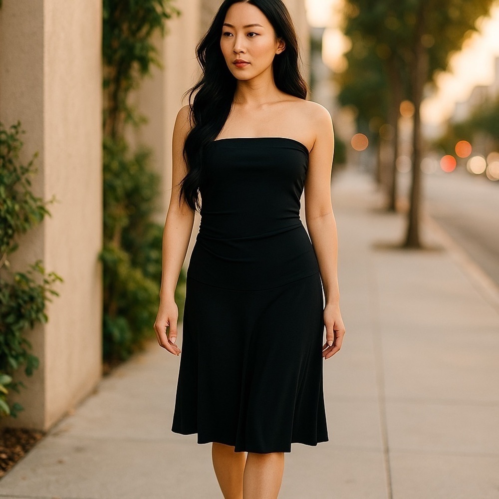 🛍Bundle sale🛍Elegant Black Strapless Dress Xl